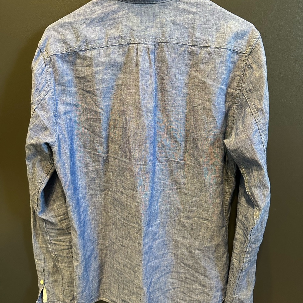 Scotch & Soda | Blue Chambray Button Down Shirt | Men’s | Medium - Picture 9 of 12